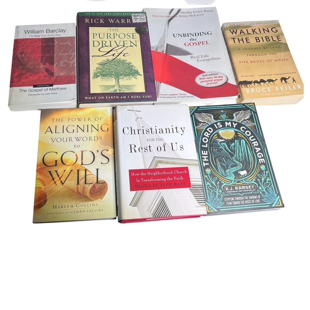 Christian Books‎ Lot Bundle Purpose Driven Life Gods Will Walking the Bible
